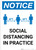 Notice: Social Distancing in Practice with Icons Portrait - Wall Sign