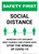 Safety First: Social Distance - Maintain a 6ft Distance! Portrait - Wall Sign