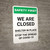 Safety First: We Are Closed - Stop The Spread Of Covid 19 Portrait - Wall Sign