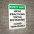Safety First: We Are Practicing Social Distancing - Closed Temporarily Portrait - Wall Sign
