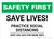 Safety First: Save Lives - Practice Social Distancing Landscape - Wall Sign