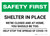 Safety First: Shelter In Place - We Are Closed and At Home Landscape - Wall Sign