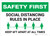 Safety First: Social Distancing Rules In Place Landscape - Wall Sign