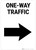 One-Way Traffic Right Arrow Portrait - Wall Sign