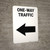 One-Way Traffic Left Arrow Portrait - Wall Sign