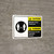 Caution: Maintain 6 Feet Bilingual Spanish with Icon ANSI Portrait - Wall Sign