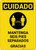 Caution: Please Maintain 6 Feet Spanish with Icon Portrait - Wall Sign