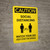 Caution: Social Distancing Watch Your Six with Icon Portrait - Wall Sign