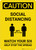 Caution: Social Distancing Watch Your Six with Icon Portrait - Wall Sign
