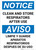 Notice: Clean And Store Respirators After Use Bilingual Spanish Portrait - Wall Sign