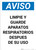 Notice: Clean And Store Respirators After Use Spanish Portrait - Wall Sign