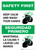 Safety First: Keep Calm and Wash Your Hands Bilingual Spanish with Icon Portrait - Wall Sign