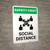 Safety First: Social Distance 6 Ft with Icon Portrait - Wall Sign