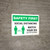 Safety First: Social Distancing Watch Your Six with Icon Landscape - Wall Sign