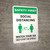 Safety First: Social Distancing Watch Your Six with Icon Portrait - Wall Sign