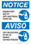 Notice: Mandatory Use Of Anti-Bacterial Hand Gel Bilingual Spanish With Icon Portrait - Wall Sign