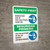 Safety First: Mandatory Use Of Anti-Bacterial Hand Gel Bilingual Spanish With Icon Portrait - Wall Sign