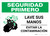 Safety First: Wash Your Hands Spanish with Icon Landscape - Wall Sign
