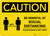 Caution: Be Mindful of Social Distancing with Icon Landscape - Wall Sign