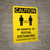 Caution: Be Mindful of Social Distancing with Icon Portrait - Wall Sign