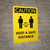 Caution: Keep a Safe Distance with Icon Portrait - Wall Sign