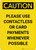 Caution: Please Use Contactless or Card Payments When Possible Portrait - Wall Sign