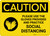 Caution: Please Use the Gloves Provided and Practice Social Distancing with Icon Landscape - Wall Sign