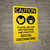 Caution: Please Use the PPE Provided and Practice Social Distancing with Icons Portrait - Wall Sign