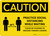 Caution: Practice Social Distancing While Waiting with Icon Landscape - Wall Sign