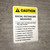 Caution: Social Distancing Measures Portrait - Wall Sign