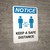 Notice: Keep Distance Maintain 6ft with Icon Portrait - Wall Sign