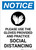 Notice: Please Use the Gloves Provided and Practice Social Distancing with Icon Portrait - Wall Sign