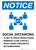 Notice: Social Distancing 6ft of Space from Others with Icon Portrait - Wall Sign
