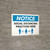 Notice: Social Distancing Practiced Here with Icon Landscape - Wall Sign