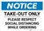 Notice: Take Out Only Please Respect Social Distancing Landscape - Wall Sign