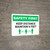 Safety First: Keep Distance Maintain 6ft with Icon Landscape - Wall Sign