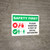 Safety First: Please Maintain 6 Feet of Social Distancing with Icons Landscape - Wall Sign