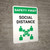 Safety First: Social Distance with Icon Portrait - Wall Sign