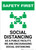 Safety First: Social Distancing Measures Portrait - Wall Sign