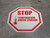 STOP - Temperature Check Station - Red - Floor Sign