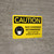 Caution: Face Coverings Recommended COVID-19 with Icon Landscape - Wall Sign