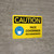 Caution: Face Coverings Recommended with Icon Landscape - Wall Sign