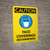Caution: Face Coverings Recommended with Icon Portrait - Wall Sign