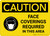 Caution: Face Coverings Required In This Area with Icon Landscape - Wall Sign