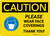 Caution: Please Wear Face Coverings with Icon Landscape - Wall Sign