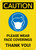 Caution: Please Wear Face Coverings with Icon Portrait - Wall Sign