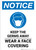 Notice: Keep The Germs Away Wear A Face Covering with Icon Portrait - Wall Sign