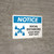 Notice: Social Distancing Leave Space Keep Safe with Icon Landscape - Wall Sign