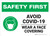 Safety First: Avoid COVID-19 Wear A Face Covering with Icon Landscape - Wall Sign