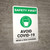 Safety First: Avoid COVID-19 Wear A Face Covering with Icon Portrait - Wall Sign
